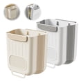 thumbnail image 2 of Collapsible Hanging Trash Can - 6L Kitchen Cabinet Door Bin, Space Saving Foldable Garbage Container with Universal Hook for Home Organization, 2 of 10