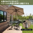 thumbnail image 2 of UV Protection Outdoor Parasol – Windproof, Waterproof, Adjustable Angle, 215cm Steel Frame – Perfect for Patio, Terrace, Balcony, Beach, or Camping – tan, 2 of 5