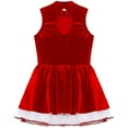 thumbnail image 7 of TiaoBug Christmas Gingerbread Costume for Kids Girls Cookie Role Play Velvet Tutu Dress Dancewear Red 12, 7 of 7