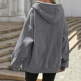 thumbnail image 4 of Lumtrix Hoodies for Women Zip Up,Y2K Oversized Sweatshirts Hooded Long Sleeve Fleece Lined Casual Hoodie Soft Outerwear 2025 Clothes Dark Gray M, 4 of 4