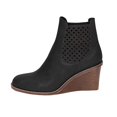 thumbnail image 2 of Zapatos huecos de cuña para mujer, botines femeninos Retro puntiagudos de Color sólido informales de tacón alto Wmkox8yii sa3010, 2 of 6
