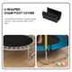 thumbnail image 4 of 25 PCS Silla de plástico CAPAS PIERNAS en forma de U TUBO TUBO TUBO Abrazaderos Protectores de piso, 4 of 6