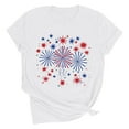 thumbnail image 2 of Odbmxy Short Sleeve Womens Plus Size Tee Shirts Patriotic Independence Tops Women White Loose Graphic Holiday Summer Casual Tops, 2 of 6
