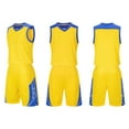 thumbnail image 2 of ZACPNCV Kids Sports Shorts Sets Boys Jerseys Tracksuit 2 Piece Basketball Performance Tank Top and Mesh Shorts Set Yellow 13-14 Years, 2 of 6