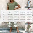 thumbnail image 3 of Snorda Pants Set for Women Short Sleeve Irregular Hem Top High-Waisted Leaf Print Capris Pants Summer Ladies Casual Matching Loungewear Outing Set, 3 of 6