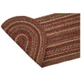 thumbnail image 5 of VHC Brands Cider Mill Primitive Jute Red Textured Striped Oval Kitchen Table Runner 13"x36", 5 of 6