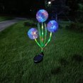 thumbnail image 1 of 3-headsolardandelionlightoutdoorground-insertedlawngardendecorativelightLEDonionballflowerlandscapelight, 1 of 5