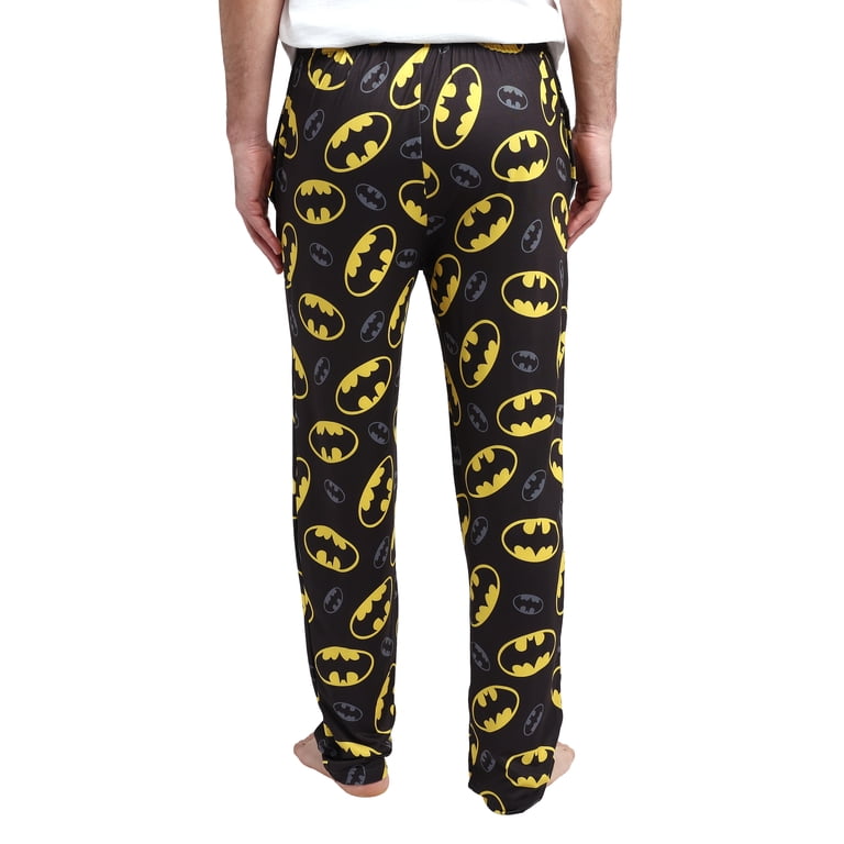 Batman Men's Lounge Sleep Pants, Black, XL - Comfortable Gotham
