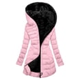 thumbnail image 7 of Qiggri Women's Hooded Puffer Coat Fleece Lined Full Zip Long Sleeve Outerwear Coat With Pockets for Winter Comfy Smart Casual Office Casual Outdoor XXXL, 7 of 7