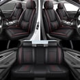 thumbnail image 3 of Premium Car Seat Covers for Chevy 99% Car Models,Breathable Leather Seat Covers for Chevy,Waterproof Anti-slip Car Seats Cushions for 5 Seats(Black+Red), 3 of 8
