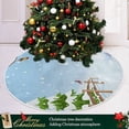 thumbnail image 6 of FMSHPON Winter Christmas Snowman Xmas Christmas Tree Skirt Stand Mat for Holiday Party Decoration Indoor Outdoor 36 inches, 6 of 6