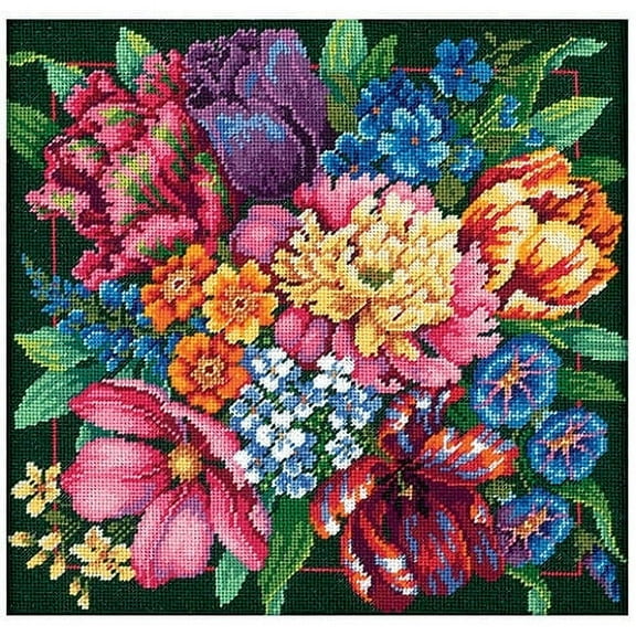 Dimensions "Floral Splendor" Needlepoint Kit, 14" x 14"