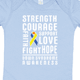 thumbnail image 4 of Inktastic Down Syndrome Awareness Strenth Courage Support Boys or Girls Baby Bodysuit, 4 of 5