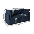 thumbnail image 2 of Patioflare Flexiform Modular Love Seat Patio Sofa Set, Blue, 2 of 9