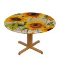 thumbnail image 3 of RUIYC Vintage Sunflower Round Table cover Washable Reusable Decoration Table Cover for Kitchen Party, 3 of 7