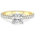 thumbnail image 3 of 1 Carat IGI Certified Cushion Shape Lab Grown Diamond Engagement Ring | 14K Yellow Gold |Serena Eternity Diamond Ring | FG-VS1-VS2 Quality Friendly Diamonds, 3 of 5