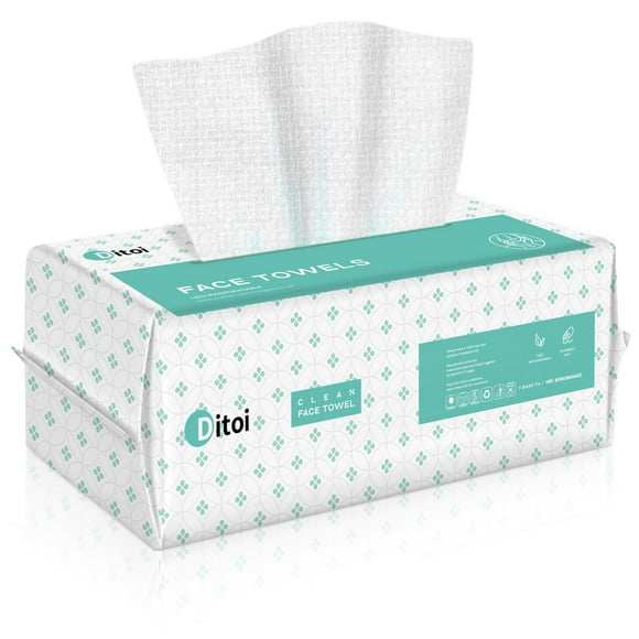 Toalla facial desechable Ditoi, tejido facial suave y grueso, 60 unidades