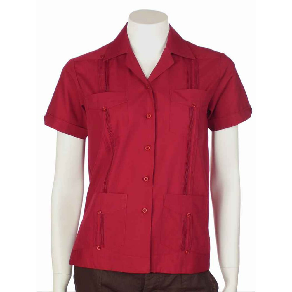 MyCubanStore - Guayabera shirt for women basic style polycotton SIZE:XS ...