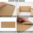 thumbnail image 3 of 100PCS Brown Envelopes - 9.5x4.125 Inch Self-Sealing Security Envelopes for Business, Mailing Letters, Checks & Invitations - Kraft Paper Correspondence Supplies, 3 of 6