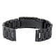 thumbnail image 5 of WORGEOUS Pulsera de eslabones sólidos de acero inoxidable de 24 mm, correa de reloj, extremo recto con 2 pasadores de reloj, barras de resorte (negro), 5 of 8