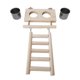 thumbnail image 1 of Parrot Feeding Cups With Clamp Holder Wood Platform Ladder Toy For Cage, 1 of 5
