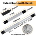 thumbnail image 2 of YUNMEIYI Extendable Furniture Appliances Rollers, Mover Tools with 24 Roller & Brake Equipment for Heavy Washing Dryer Machine Refrigerator for Mobile Wheels Strong Base Stand Hold Up to 660 lb, 2 of 7