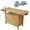 Natural#2-55 inch, variant on Olurrisa 60in Workbench with 4 Drawers Wooden Workbench for Garage Workshop and Home, with Rapid Action Woodworking Vise 10.5 Inch Jaw Width Made with Heavy-Duty Cast Iron , GRAY COLOR