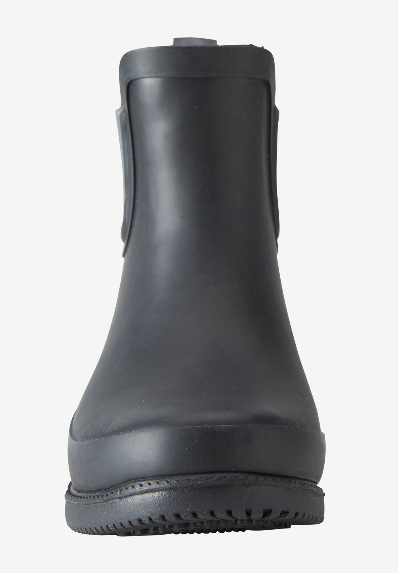 black bootie rain boots