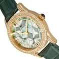thumbnail image 3 of Empress Augusta Automatic Mosaic Mother-Of-Pearl Leather-Band Watch - Gold/Green, 3 of 3