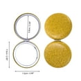 thumbnail image 2 of Unique Bargains 1 Pc Women Portable Round Makeup Mirror for Travel Vacation Gold Tone Aluminum Mirror PU Leather, 2 of 3