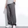 thumbnail image 2 of Blekii Men's Waffle Knit Joggers, Summer Weight Sweatpants with Straight Leg, Loose Fit Casual Pants for Lounge, Breathable Comfort Bottoms, Versatile Pants for Home, Travel, Or, 2 of 7