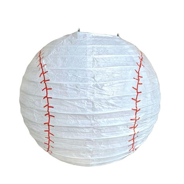Linterna de papel deportes hechos a mano feliz cumpleaños fiesta decoración (béisbol) Likrtyny Para estrenar
