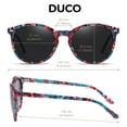 thumbnail image 3 of Gafas de sol DUCO retro redondas polarizadas UV400 para mujer DC1230, 3 of 6