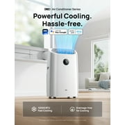 DREO 12,000 BTU ASHRAE (8,000 BTU DOE) Portable Air Conditioners, Covers up to 350 sq. ft., Drainage-free Cooling, 46dB Quiet, APP/Voice/Remote, 24h Timer with Fan & Dehumidifier, Smart AC for Room