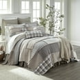 thumbnail image 6 of Donna Sharp Smoky Cobblestone King Neutral Patchwork Pieced Cotton Quilt, 6 of 7