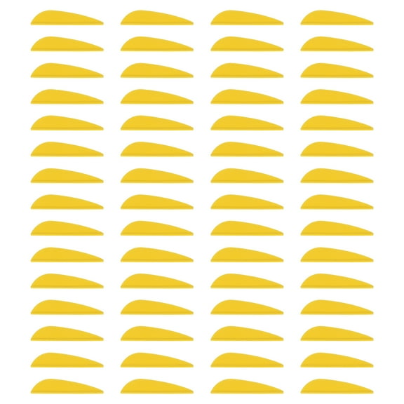 Uxcell Arrow Vanes Arrow Fletching 2" Water Drop Shape TPU for Hunting DIY Shooting(Yellow, Pack of 100)