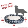 thumbnail image 3 of Majestic Pet Sherpa Athens Bagel Pet Bed for Dogs, Calming Dog Bed Washable, Large, Navy Blue, 3 of 5