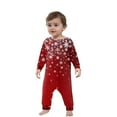 thumbnail image 2 of Onlypjs Matching Family Christmas Pajamas Set for Men, Women and Couples – Red Snowflake Tops & Plaid Pants Holiday Sleepwear, 2 of 5
