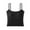 Black, variant on Women Wireless Seamless Camisole Bra Soft Nylon Fitted Tank Top for Daily Casual Wear Comfortable Slimming Undershirt All Season Fashion
