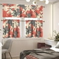 thumbnail image 3 of Red Camouflage Print Kitchen Curtains and Valances Set Thermal Insulated Curtains Kitchen Window Dressing Long Tier Curtains Cafe Curtains Rod Pocket Valances, 3 of 5