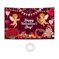thumbnail image 2 of Rourlinge Valentine's Day Wall Tapestry - 71x45 Inch Large Fabric Wall Hanging for Bedroom, Living Room Decor, Romantic Home Tapestry, Washable Polyester, 2 of 6