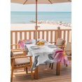 thumbnail image 2 of Outdoor Tablecloth with Umbrella Hole for Patio/Picnic/Party/Camping, Pink Grey Floral Waterproof Table Cloth Rectangle Table Cover Washable, Botanical Leaves Spring Chic Flower (52"x 70"), 2 of 9