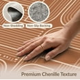 thumbnail image 6 of ODIKA 3'x5' Terracotta Geometric Lines Washable Accent Rug Modern Abstract With Intricate Design Pet Friendly, Non-Shedding Mat for Bedside, Nursery Room, 6 of 7