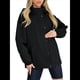 thumbnail image 1 of Chaqueta Impermeable de Larga con Capucha y Cremallera para Mujer, Gabardina, Cortavientos, Chaqueta de Viaje. Negro XL, 1 of 10