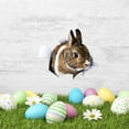 thumbnail image 6 of Cracked-Wall Stickers, Decals, and Vinyl Decor,Bunny Sticker Realistic Visual Easter Rabbits Decoration For Instant Spring Funny, 6 of 7