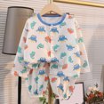 thumbnail image 2 of TOWED22 Toddler Boys Pajamas 2 Piece Long Sleeve Pjs Set Cotton Kids Fall Winter Sleepwear 6-12 Months 12-24 Months 2t 3t 4t 5t 6t 7t 8t 9t Children,Blue,3-4 Y, 2 of 4