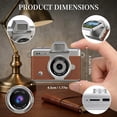 thumbnail image 6 of Mini Keychain Digital Camera, 1.47" Flip Screen, 1MP HD Photo, Built-in Flash, 16GB Card, Portable Retro Camera, Brown, 6 of 10