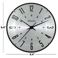 thumbnail image 6 of 10" Silver Aluminium Dial Analog QA Wall Clock with Dome Glass Lens and Modern Silver Finish, 6 of 6