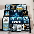 thumbnail image 2 of Pilot Blanket for Men, Unique Gift for Pilot, Airplane Gifts for Men, Aviation Gifts, Aviation Gifts for Pilots, Pilot Gifts Aviation Men, Airplane Throw Blankets for Adults 60"X50", 2 of 6