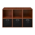 thumbnail image 3 of Niche Cubo Storage Set - 6 Cubes and 3 Canvas Bins- Warm Cherry/Black, 3 of 8